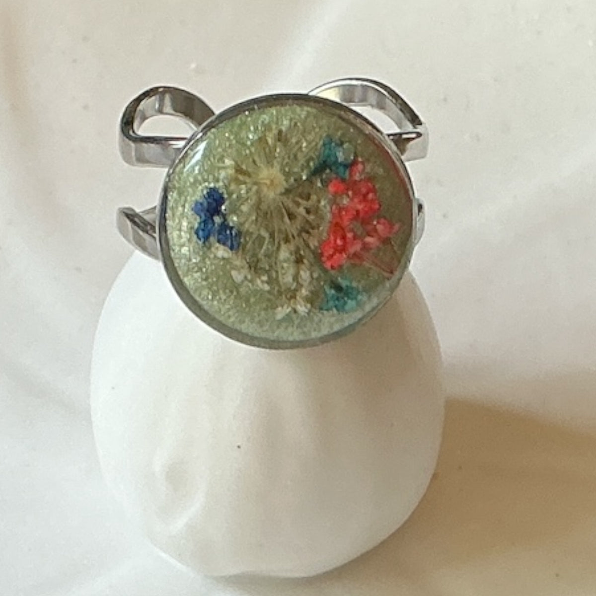 Pressed Flower Resin Ring
