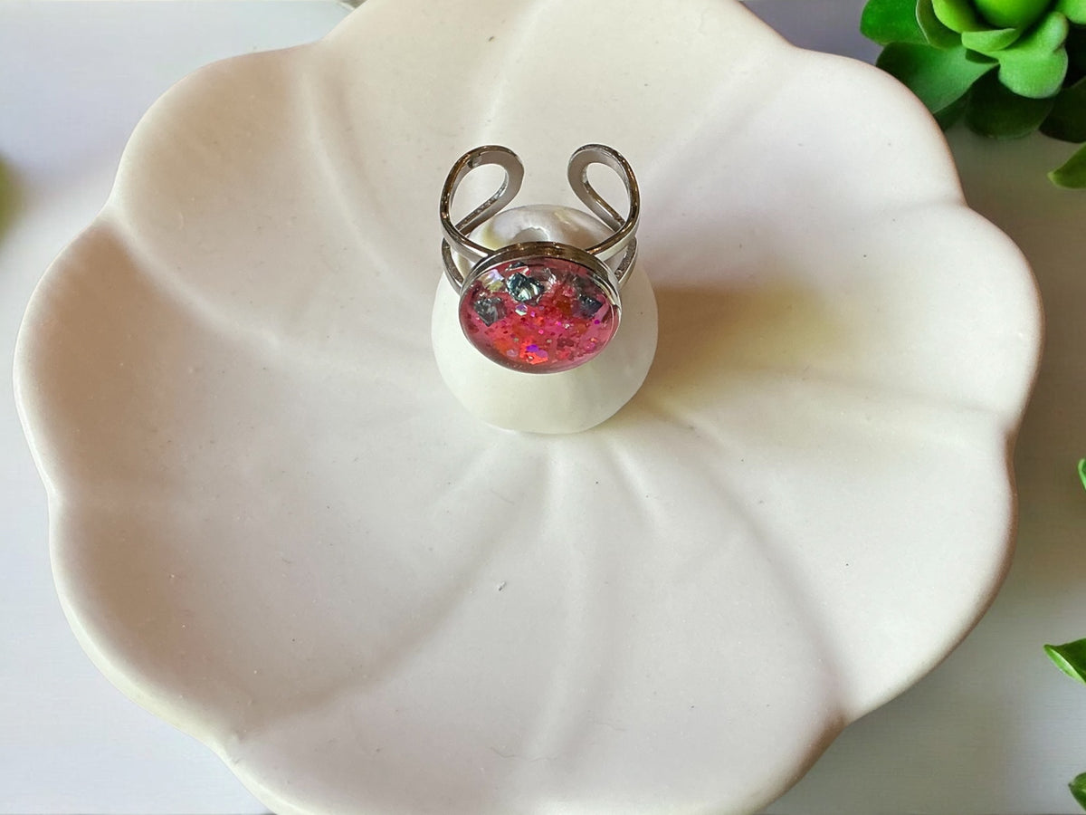 Glitter Resin Ring