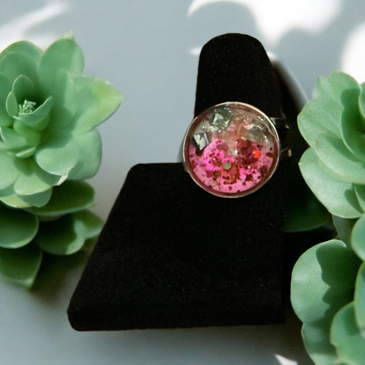 Glitter Resin Ring