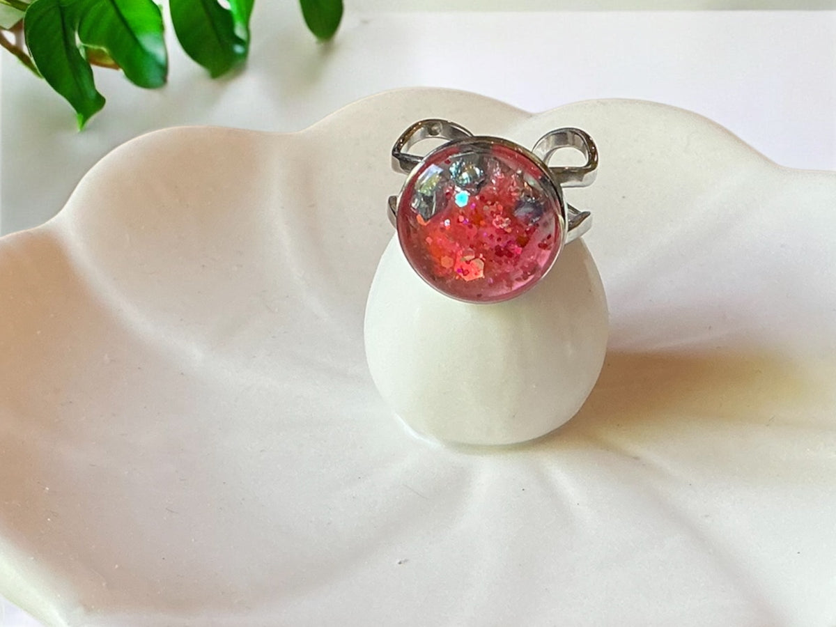 Glitter Resin Ring