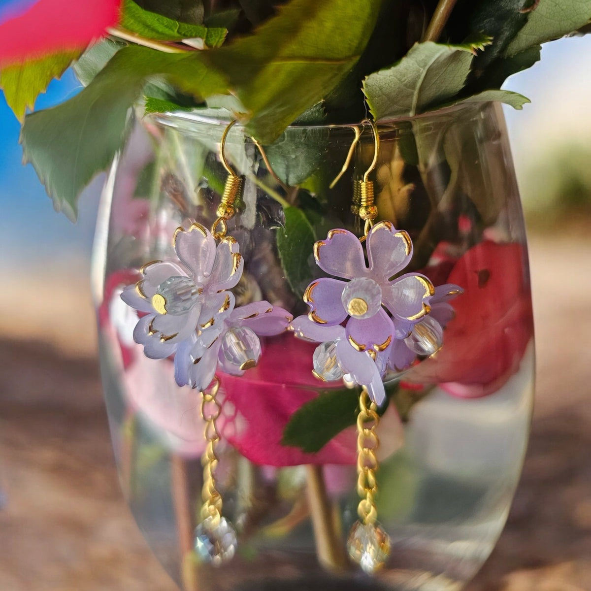 Dangle Trumpet Earrings