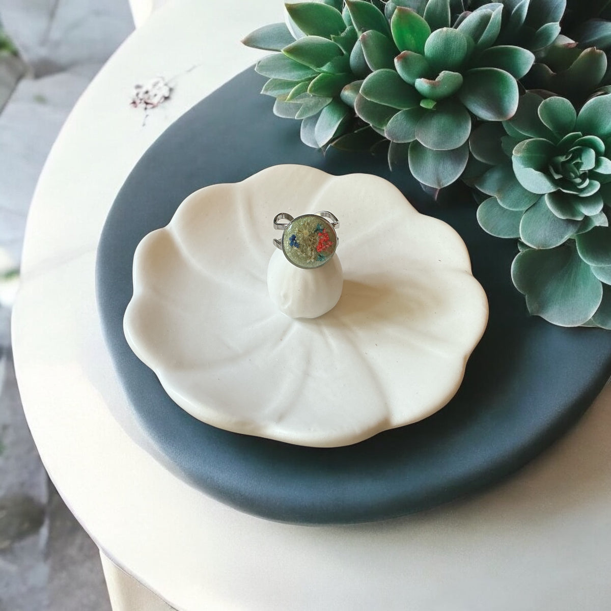 Pressed Flower Resin Ring