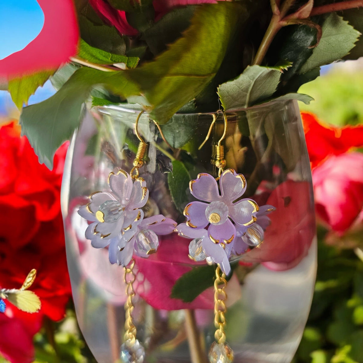 Dangle Trumpet Earrings